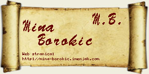 Mina Borokić vizit kartica